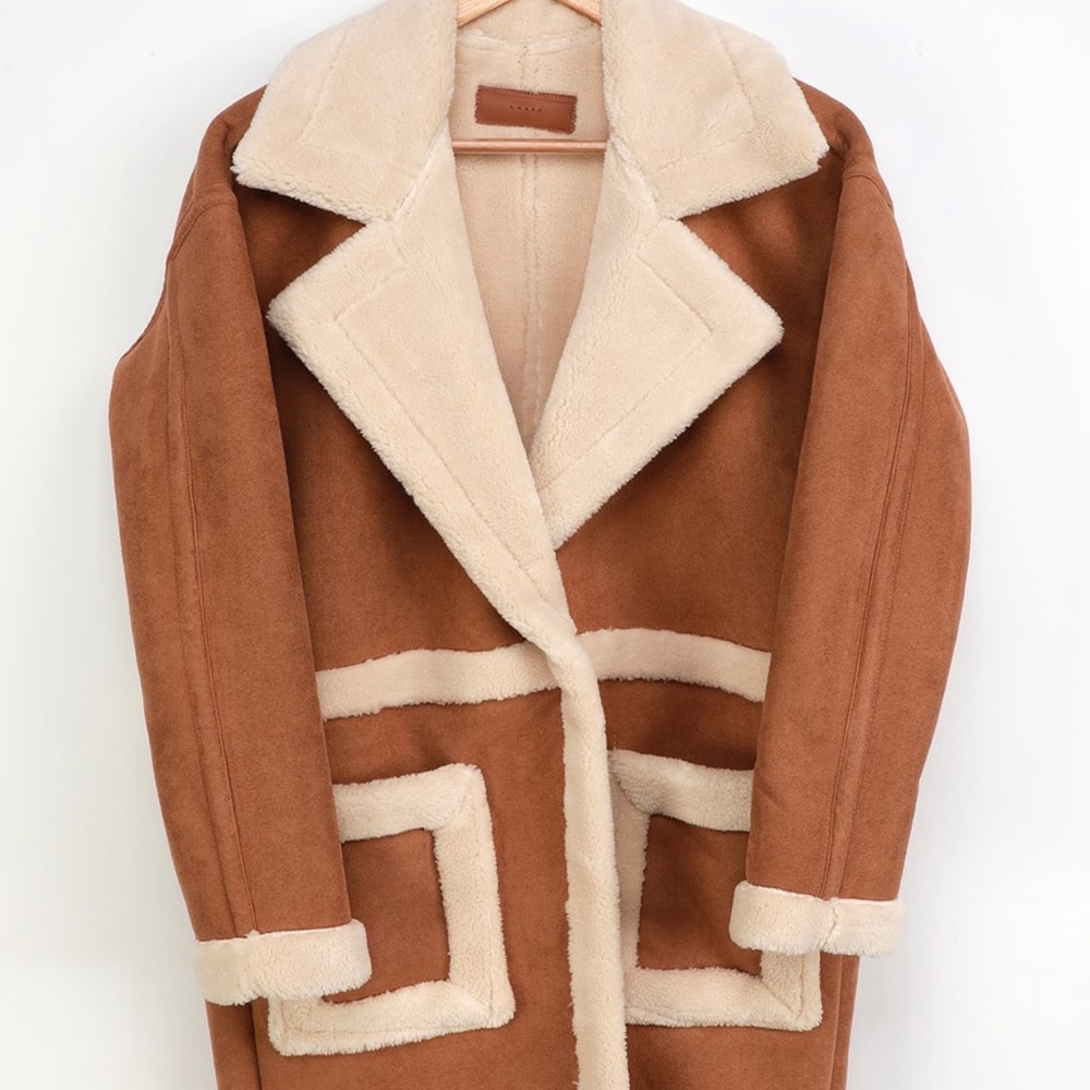 BLANK NYC Tan Faux Fur Coat